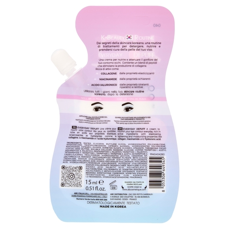 HQ Skin Care Contorno Occhi Everyday Depuff Acido Ialuronico / Niacinamide 15 ml